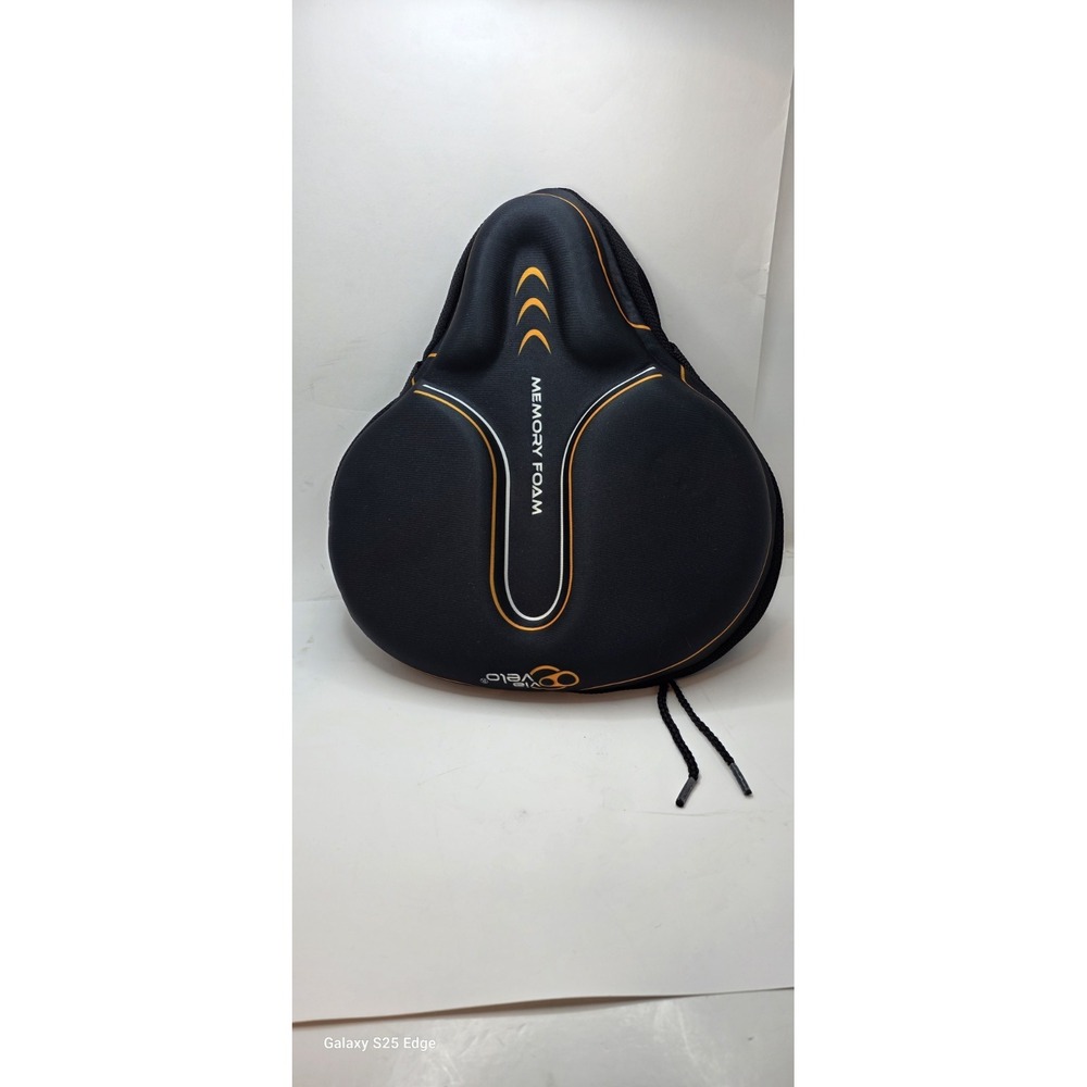 Large Wide Bicycle Seat Cushion Cover Memory Foam Fits Stationary Bikes Cruisers